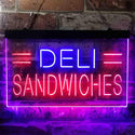 ADVPRO Deli Sandwiches Cafe Dual Color LED Neon Sign st6-i3887 - Blue & Red