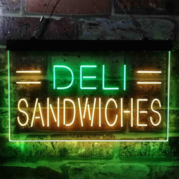 ADVPRO Deli Sandwiches Cafe Dual Color LED Neon Sign st6-i3887 - Green & Yellow