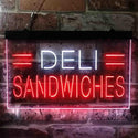 ADVPRO Deli Sandwiches Cafe Dual Color LED Neon Sign st6-i3887 - White & Red