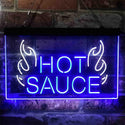 ADVPRO Hot Sauce Dual Color LED Neon Sign st6-i3890 - White & Blue