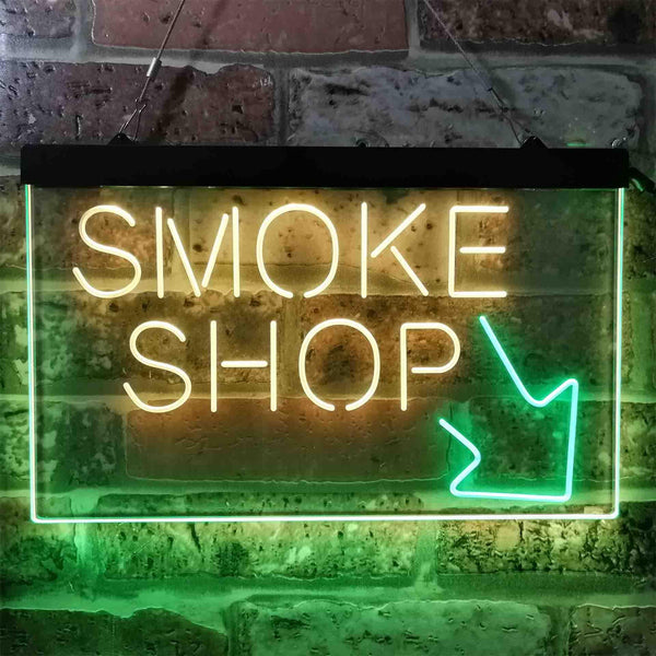 ADVPRO Smoke Shop Dual Color LED Neon Sign st6-i3891 - Green & Yellow