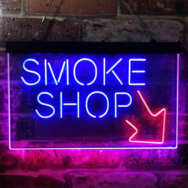 ADVPRO Smoke Shop Dual Color LED Neon Sign st6-i3891 - Red & Blue