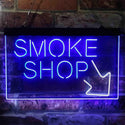 ADVPRO Smoke Shop Dual Color LED Neon Sign st6-i3891 - White & Blue