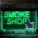 ADVPRO Smoke Shop Dual Color LED Neon Sign st6-i3891 - White & Green