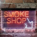 ADVPRO Smoke Shop Dual Color LED Neon Sign st6-i3891 - White & Orange
