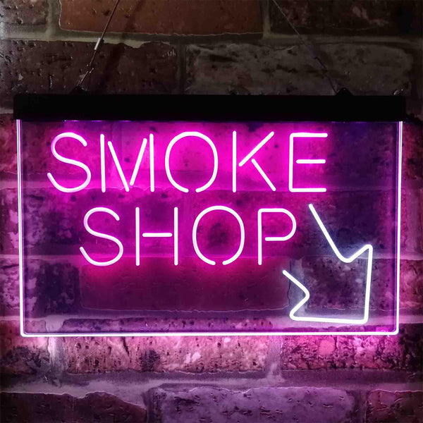 ADVPRO Smoke Shop Dual Color LED Neon Sign st6-i3891 - White & Purple