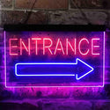 ADVPRO Entrance Arrow Right Dual Color LED Neon Sign st6-i3893 - Blue & Red