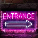 ADVPRO Entrance Arrow Right Dual Color LED Neon Sign st6-i3893 - White & Purple