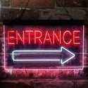 ADVPRO Entrance Arrow Right Dual Color LED Neon Sign st6-i3893 - White & Red