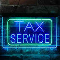 ADVPRO Tax Service Company Dual Color LED Neon Sign st6-i3894 - Green & Blue