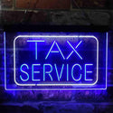 ADVPRO Tax Service Company Dual Color LED Neon Sign st6-i3894 - White & Blue