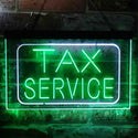 ADVPRO Tax Service Company Dual Color LED Neon Sign st6-i3894 - White & Green