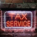 ADVPRO Tax Service Company Dual Color LED Neon Sign st6-i3894 - White & Orange