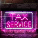 ADVPRO Tax Service Company Dual Color LED Neon Sign st6-i3894 - White & Purple