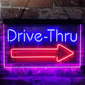 ADVPRO Drive Thru Arrow Right Dual Color LED Neon Sign st6-i3895 - Blue & Red