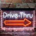 ADVPRO Drive Thru Arrow Right Dual Color LED Neon Sign st6-i3895 - White & Orange