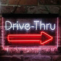ADVPRO Drive Thru Arrow Right Dual Color LED Neon Sign st6-i3895 - White & Red