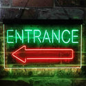 ADVPRO Entrance Arrow Left Dual Color LED Neon Sign st6-i3896 - Green & Red