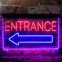 ADVPRO Entrance Arrow Left Dual Color LED Neon Sign st6-i3896 - Red & Blue
