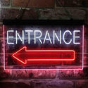 ADVPRO Entrance Arrow Left Dual Color LED Neon Sign st6-i3896 - White & Red