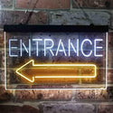 ADVPRO Entrance Arrow Left Dual Color LED Neon Sign st6-i3896 - White & Yellow