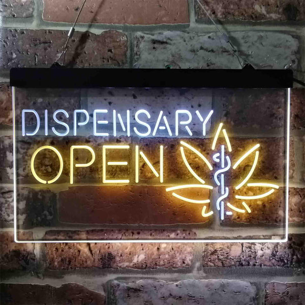 ADVPRO Dispensary Cross Medical Supply Shop Dual Color LED Neon Sign st6-i3897 - White & Yellow