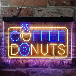 ADVPRO Coffee Donut Restaurant Dual Color LED Neon Sign st6-i3898 - Blue & Yellow