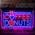 ADVPRO Coffee Donut Restaurant Dual Color LED Neon Sign st6-i3898 - Red & Blue