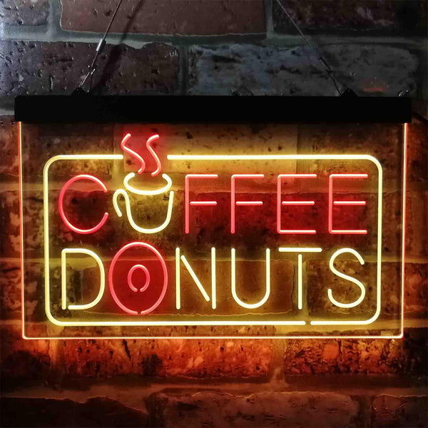 ADVPRO Coffee Donut Restaurant Dual Color LED Neon Sign st6-i3898 - Red & Yellow