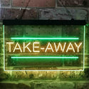 ADVPRO Take Away Shop Cafe Dual Color LED Neon Sign st6-i3899 - Green & Yellow