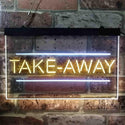ADVPRO Take Away Shop Cafe Dual Color LED Neon Sign st6-i3899 - White & Yellow
