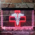 ADVPRO Medical Cross Dispensary Snake Dual Color LED Neon Sign st6-i3901 - White & Red