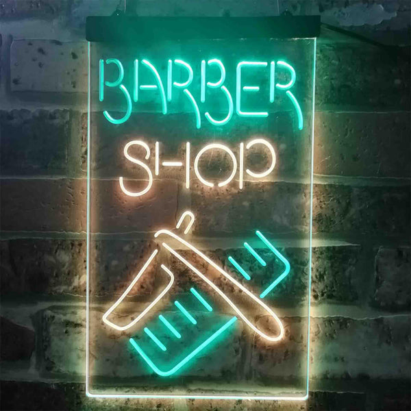 ADVPRO Barber Shop Display  Dual Color LED Neon Sign st6-i3902 - Green & Yellow