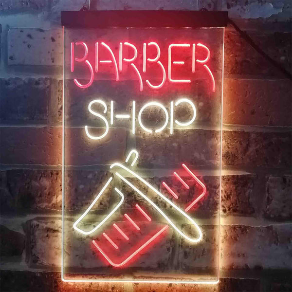 ADVPRO Barber Shop Display  Dual Color LED Neon Sign st6-i3902 - Red & Yellow