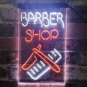 ADVPRO Barber Shop Display  Dual Color LED Neon Sign st6-i3902 - White & Orange
