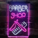 ADVPRO Barber Shop Display  Dual Color LED Neon Sign st6-i3902 - White & Purple