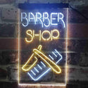 ADVPRO Barber Shop Display  Dual Color LED Neon Sign st6-i3902 - White & Yellow