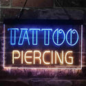 ADVPRO Tattoo Piercing Text Display Shop Dual Color LED Neon Sign st6-i3904 - Blue & Yellow