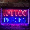 ADVPRO Tattoo Piercing Text Display Shop Dual Color LED Neon Sign st6-i3904 - Red & Blue