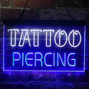 ADVPRO Tattoo Piercing Text Display Shop Dual Color LED Neon Sign st6-i3904 - White & Blue