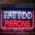 ADVPRO Tattoo Piercing Text Display Shop Dual Color LED Neon Sign st6-i3904 - White & Red