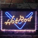 ADVPRO Hot Rod Garage V Shape Dual Color LED Neon Sign st6-i3905 - Blue & Yellow