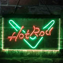 ADVPRO Hot Rod Garage V Shape Dual Color LED Neon Sign st6-i3905 - Green & Red