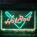 ADVPRO Hot Rod Garage V Shape Dual Color LED Neon Sign st6-i3905 - Green & Yellow