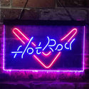 ADVPRO Hot Rod Garage V Shape Dual Color LED Neon Sign st6-i3905 - Red & Blue