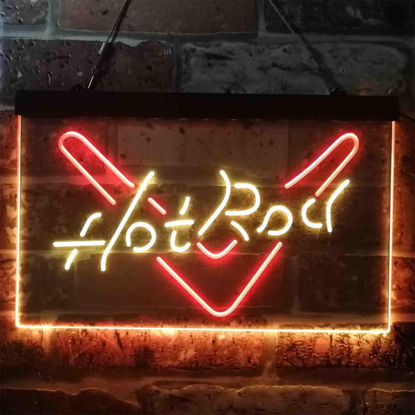 ADVPRO Hot Rod Garage V Shape Dual Color LED Neon Sign st6-i3905 - Red & Yellow