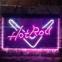 ADVPRO Hot Rod Garage V Shape Dual Color LED Neon Sign st6-i3905 - White & Purple