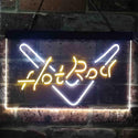 ADVPRO Hot Rod Garage V Shape Dual Color LED Neon Sign st6-i3905 - White & Yellow