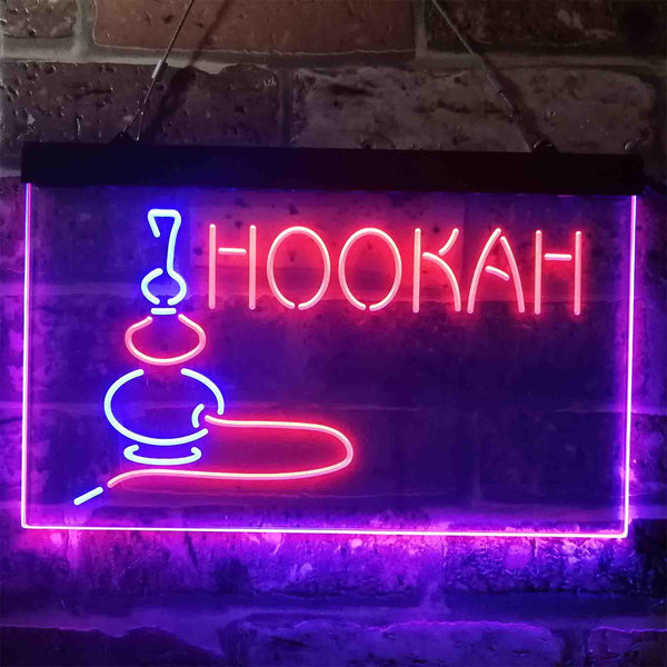 ADVPRO Hookah Smoke Bar Dual Color LED Neon Sign st6-i3906 - Blue & Red