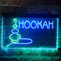 ADVPRO Hookah Smoke Bar Dual Color LED Neon Sign st6-i3906 - Green & Blue
